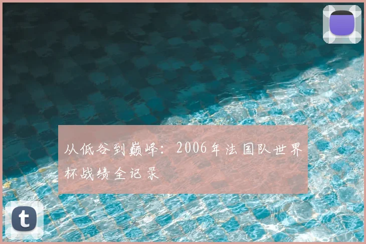 从低谷到巅峰：2006年法国队世界杯战绩全记录